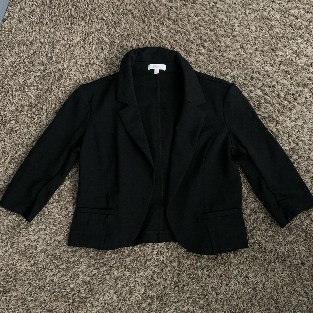 Candie’s Black Blazer 3/4 Sleeves, Size Medium